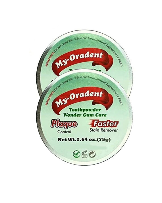 2 Units MyOradent Tooth Powder Regular Aluminum Boxes